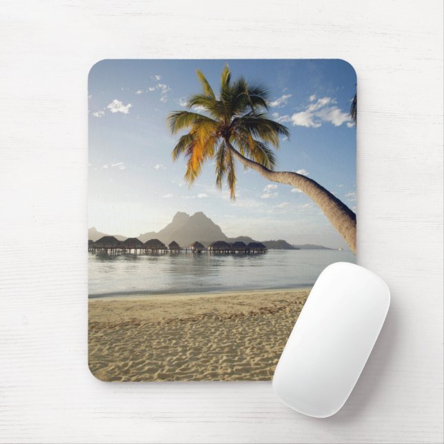 Tropical Beaches | Beach Huts, Bora Bora Mouse Pad (With Mouse)