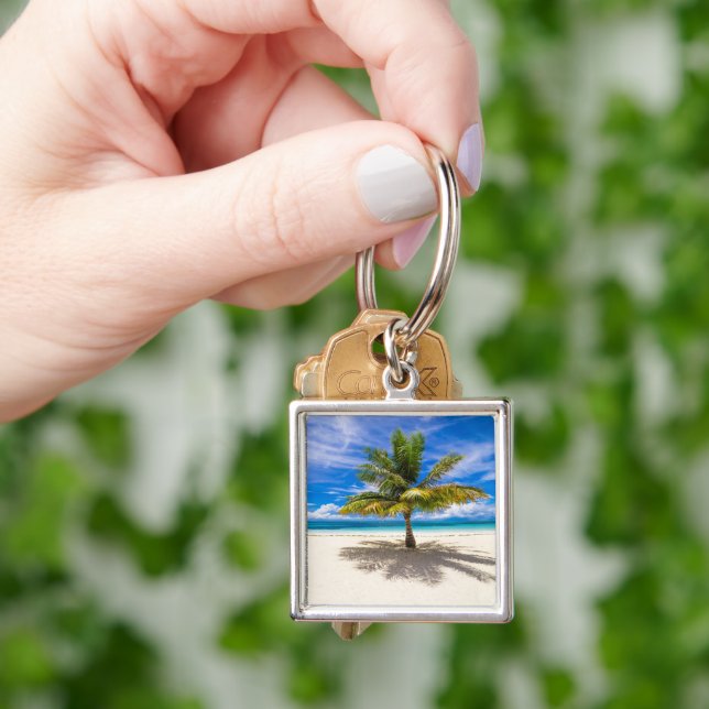 Tropical Beaches | Bora Bora, French Polynesia Keychain (Hand)