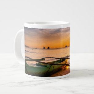 Tropical Beaches Boracay's White Beach Large Coffee Mug