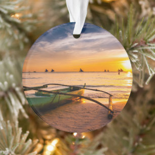 Tropical Beaches   Boracay's White Beach Ornament