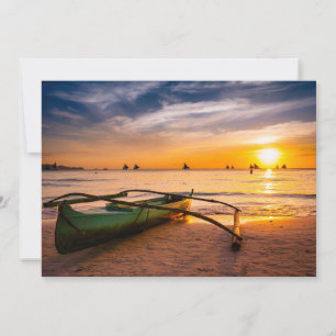 Tropical Beaches Boracay's White Beach Thank You Card