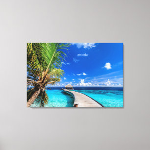 Tropical Beaches Dusit Thani Maldives Canvas Print