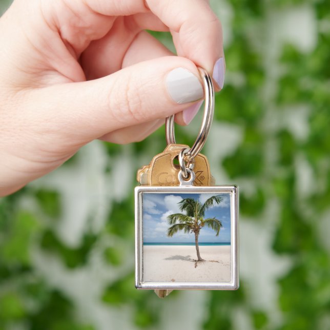 Tropical Beaches | Eagle Beach, Aruba Keychain (Hand)