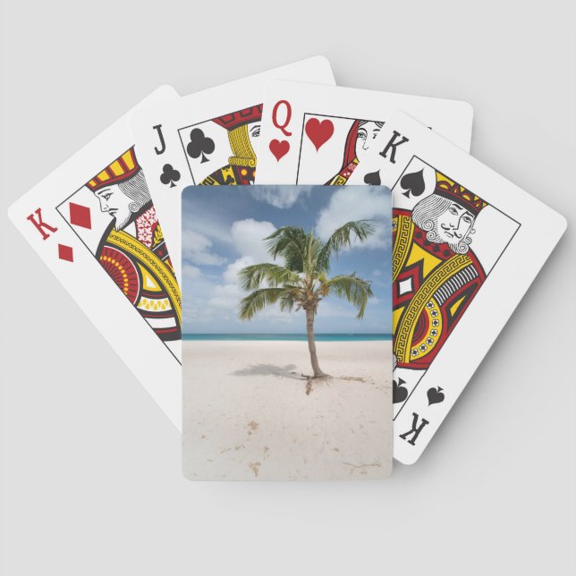 Tropical Beaches | Eagle Beach, Aruba Playing Cards (Back)