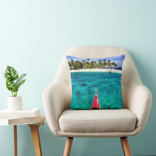 Tropical Beaches   El Nido, Philippines, Palawan Throw Pillow