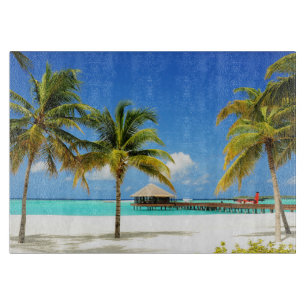 Tropical Beaches   Island & Lagoon, Maldives Cutting Board