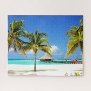 Tropical Beaches   Island & Lagoon, Maldives Jigsaw Puzzle