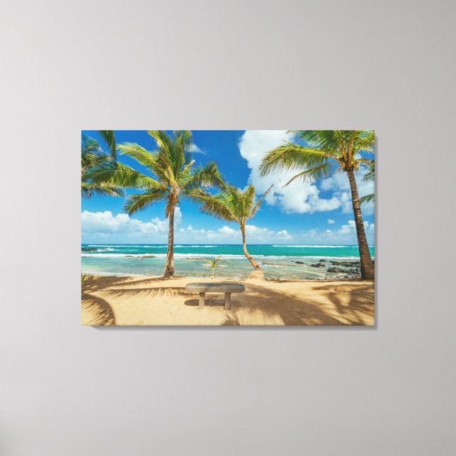 Tropical Beaches | Kuau Cove Beach, Maui Hawaii Canvas Print (Front)