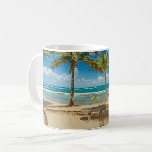 Tropical Beaches | Kuau Cove Beach, Maui Hawaii Coffee Mug (Front Left)