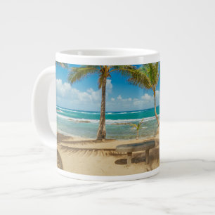 Tropical Beaches   Kuau Cove Beach, Maui Hawaii Large Coffee Mug
