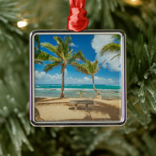 Tropical Beaches   Kuau Cove Beach, Maui Hawaii Metal Ornament