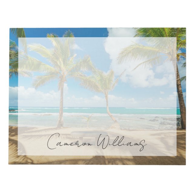 Tropical Beaches | Kuau Cove Beach, Maui Hawaii Notepad (Front)
