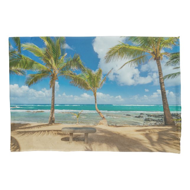Tropical Beaches | Kuau Cove Beach, Maui Hawaii Pillowcase (Front)
