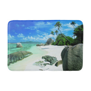 Tropical Beaches   La Digue Island Bath Mat