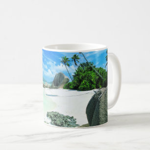 Tropical Beaches La Digue Island Coffee Mug