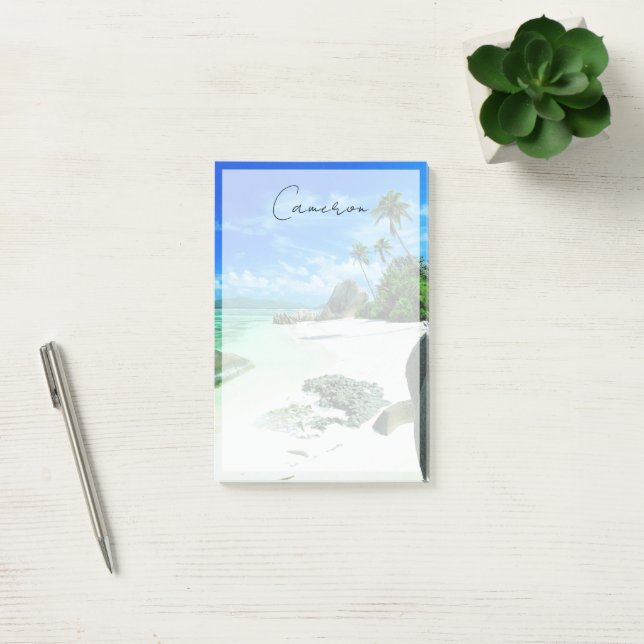 Tropical Beaches | La Digue Island Post-it Notes (Office)