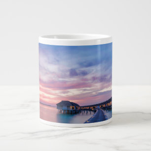 Tropical Beaches   Maldives Bungalows Large Coffee Mug