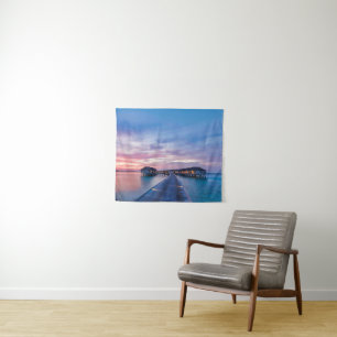 Tropical Beaches   Maldives Bungalows Tapestry