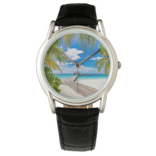Tropical Beaches   Maldives Island Wooden Jetty Watch