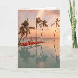 Tropical Beaches Maldives Tropical Beach & Pool Card