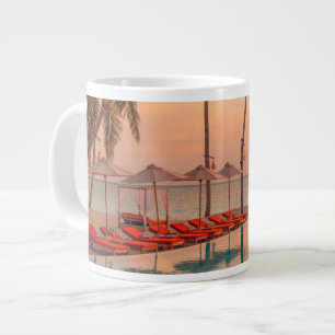 Tropical Beaches   Maldives Tropical Beach & Pool Large Coffee Mug