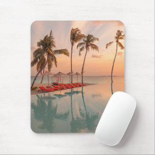 Tropical Beaches   Maldives Tropical Beach & Pool Mouse Pad