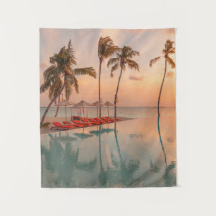 Tropical Beaches   Maldives Tropical Beach & Pool Tapestry