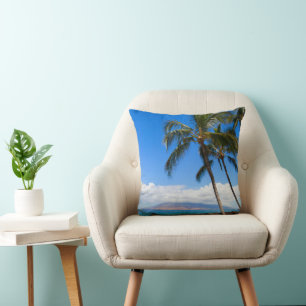 Tropical Beaches   Maui Hawaii Island Throw Pillow