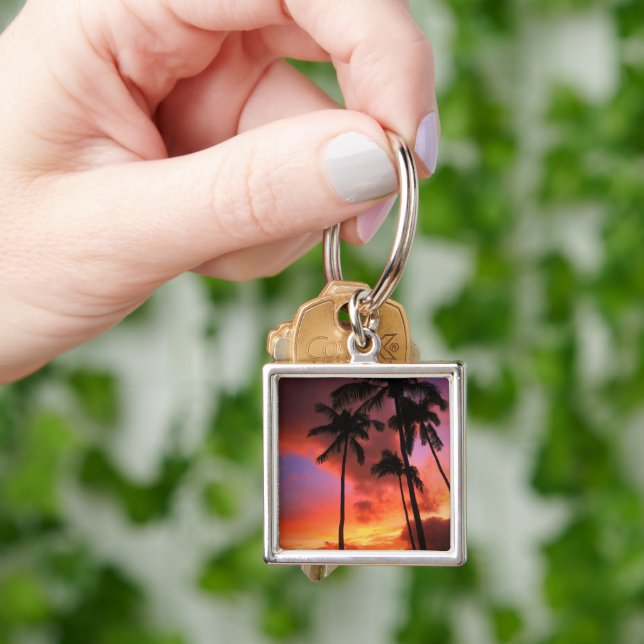 Tropical Beaches | Maui Hawaii Islands Keychain (Hand)