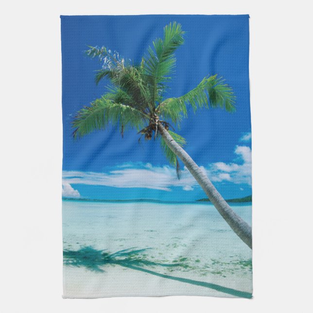 Tropical Beaches | Motu Tofari Beach, Bora Bora Kitchen Towel (Vertical)