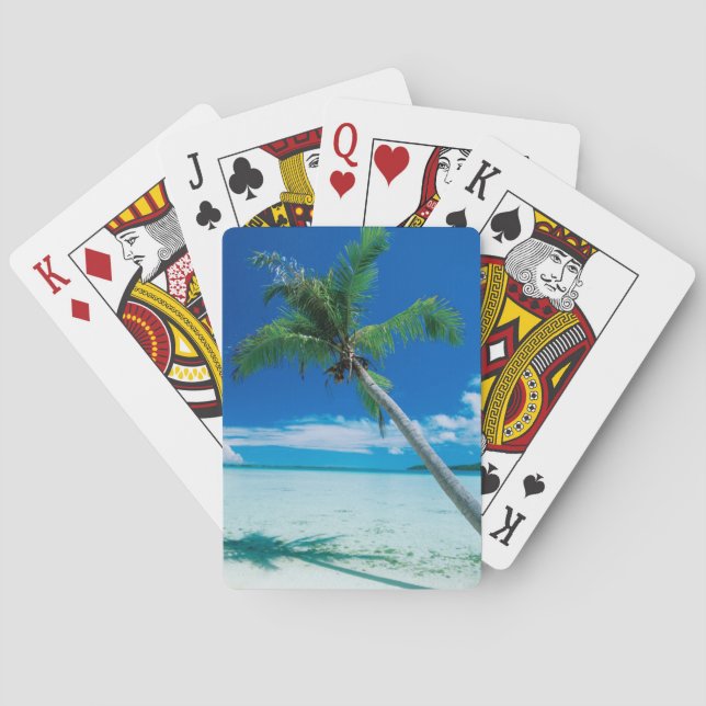Tropical Beaches | Motu Tofari Beach, Bora Bora Playing Cards (Back)