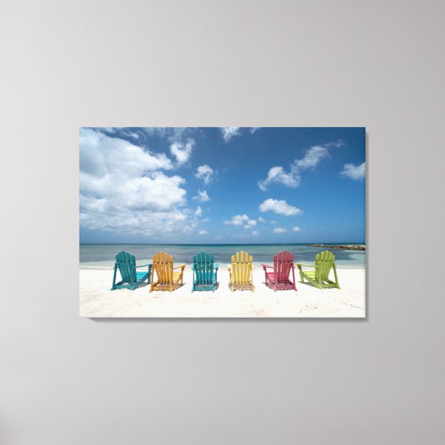 Tropical Beaches | Palm Beach, Aruba Canvas Print (Front)