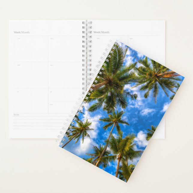 Tropical Beaches | Palm Trees on Blue Sky Planner (Display)