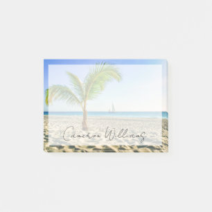 Tropical Beaches   Sailboat, Palm Tree, Aruba Post-it Notes