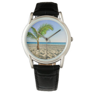 Tropical Beaches   Sailboat, Palm Tree, Aruba Watch