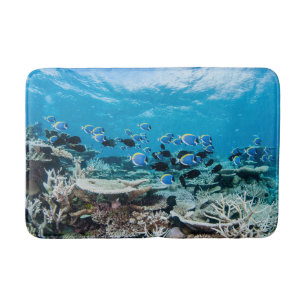 Tropical Beaches   Sturgeon Amongst Coral Bath Mat