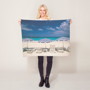 Tropical Beaches   Tropical Beach Anguilla Fleece Blanket