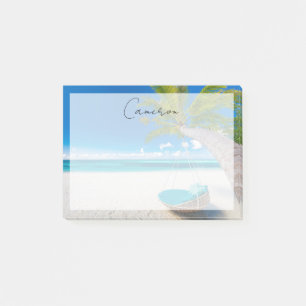 Tropical Beaches   Tropical Landscape Beach Swing Post-it Notes