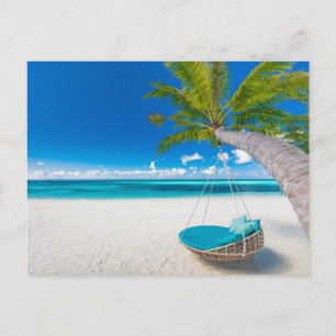 Tropical Beaches Tropical Landscape Beach Swing Postcard