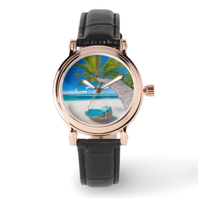 Tropical Beaches | Tropical Landscape Beach Swing Watch (Front)