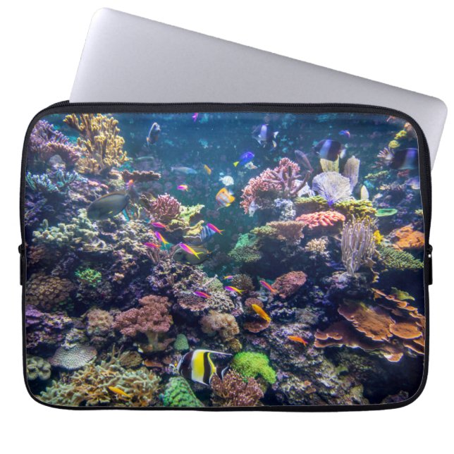 Tropical Beaches | Underwater Coral Reef Laptop Sleeve (Front)