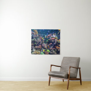 Tropical Beaches Underwater Coral Reef Tapestry