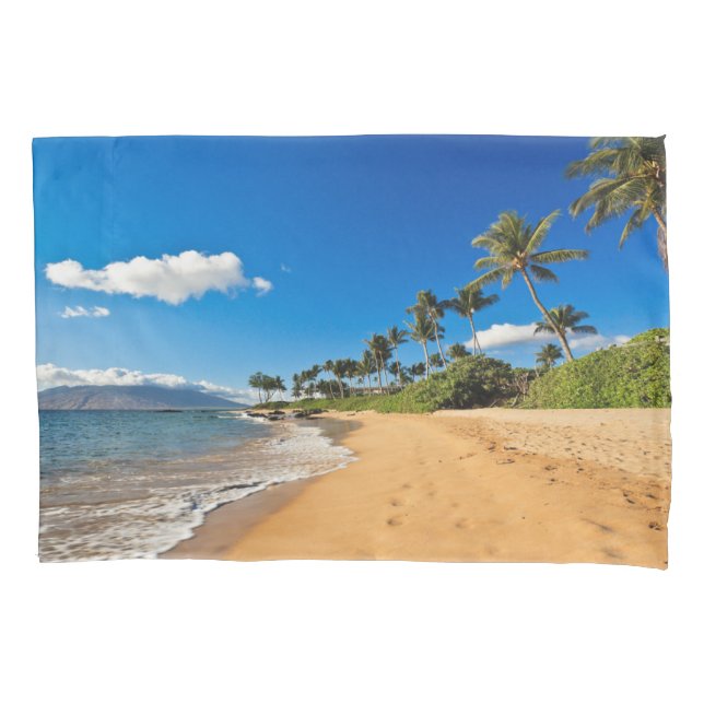 Tropical Beaches | Wailea, Maui, Hawaii Pillowcase (Front)