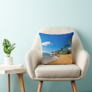 Tropical Beaches   Wailea, Maui, Hawaii Throw Pillow