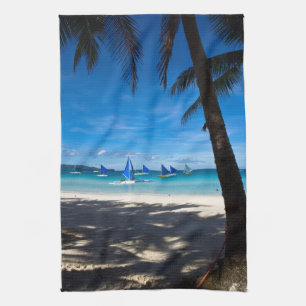 Tropical Beaches   White Beach Boracay Philippines Kitchen Towel