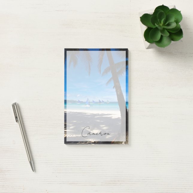 Tropical Beaches | White Beach Boracay Philippines Post-it Notes (Office)