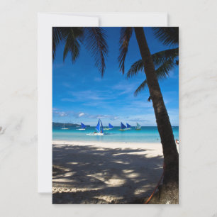 Tropical Beaches   White Beach Boracay Philippines Thank You Card