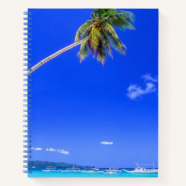 Tropical Beaches | White Beach, Phillipines Notebook (Front)