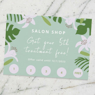 Tropical Beauty Loyalty Card 