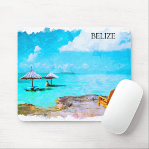 Tropical Belize Beach Vacation Mouse Pad